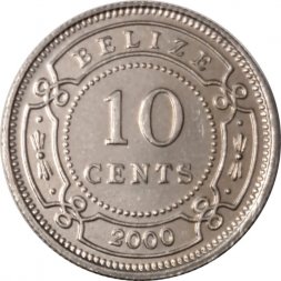 Белиз 10 центов 2000 год