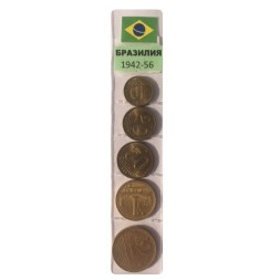Набор из 5 монет Бразилия 1942-1956 года