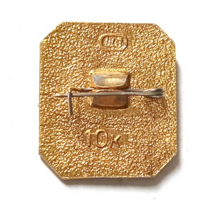 Значок В.И. Ленин, золотистый (клеймо ЩЗ)