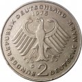 ФРГ 2 марки 1975 год - Конрад Аденауэр. 20 лет Федеративной Республике (1949-1969) (D)
