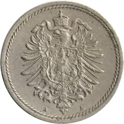 Германия 5 пфеннигов 1876 год (A)
