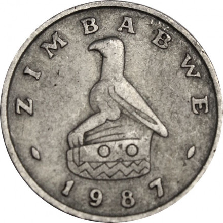 Зимбабве 10 центов 1987 год - Баобаб. Хунгве