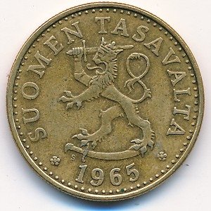 Финляндия 20 пенни 1965 год