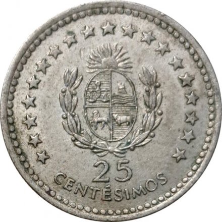 Уругвай 25 сентесимо 1960 год - Хосе Артигас