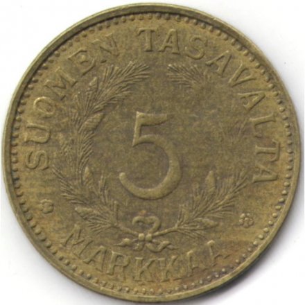 Финляндия 5 марок 1950 год