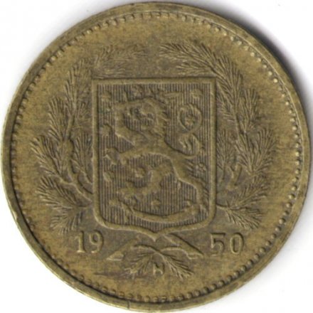 Финляндия 5 марок 1950 год