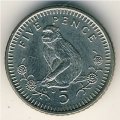 Гибралтар 5 пенсов 1991 год (AB)
