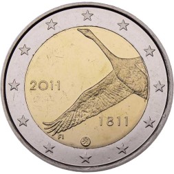 Финляндия 2 евро 2011 год - 200 лет Банку Финляндии