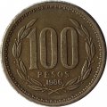 Чили 100 песо 1986 год