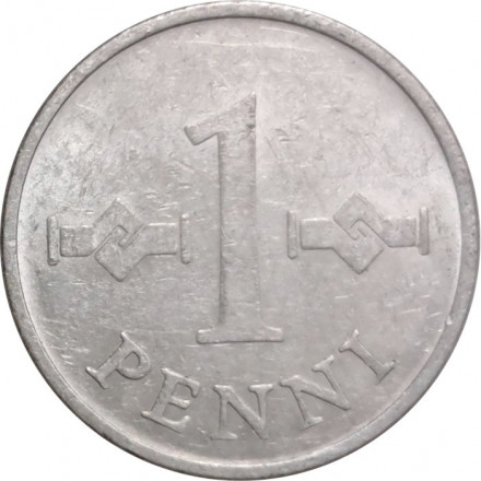 Финляндия 1 пенни 1969 год - Крест святого Иоанна (Al)