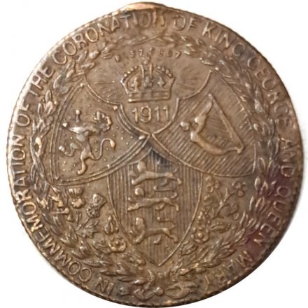 Медаль Коронация Георга V. 1911. In commemoration of the coronation of king and queen Mary (без ушка)