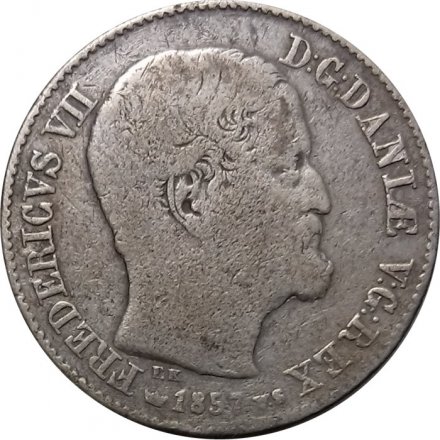 Дания 16 скиллинг-ригсмёнтов 1857 год