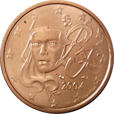 Франция 2 евроцента 2004 год