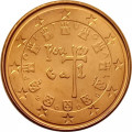 Португалия 1 евроцент 2009 год UNC