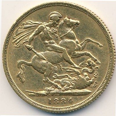 Австралия 1 соверен 1884 год