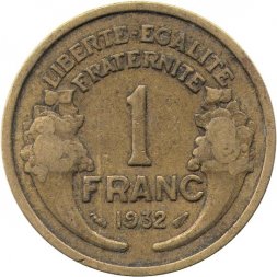 Франция 1 франк 1932 год
