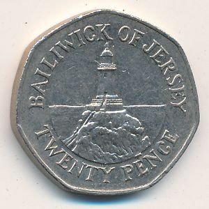 Джерси 20 пенсов 2005 год