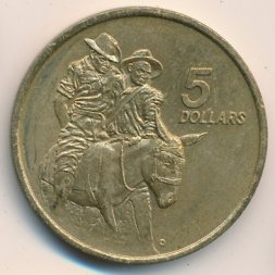 Австралия 5 долларов 1990 год
