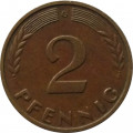 ФРГ 2 пфеннига 1964 год - G
