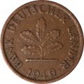 ФРГ 1 пфенниг 1949 год - G