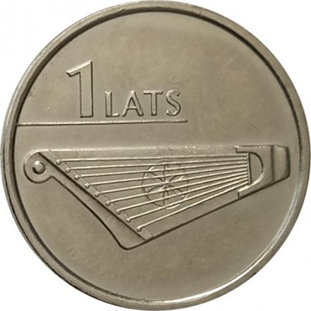 Латвия 1 лат 2013 год - Гусли (Кокле)