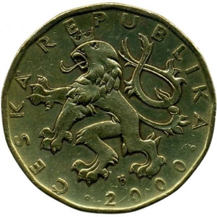 Чехия 20 крон 2000 год - Смена тысячелетия (Миллениум)