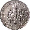 США 1 дайм (10 центов) 2012 год - Франклин Рузвельт (D)
