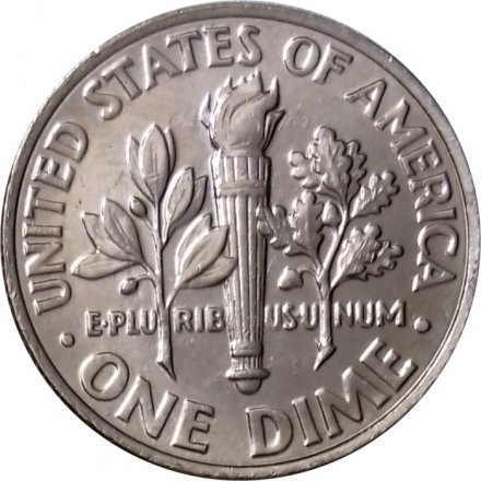 США 1 дайм (10 центов) 2012 год - Франклин Рузвельт (D)