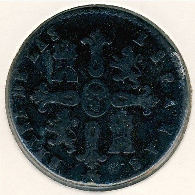 Испания 8 мараведи 1838 год