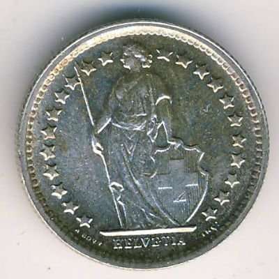Швейцария 1/2 франка 1966 год