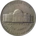 США 5 центов 1953 год - Томас Джефферсон (без отметки МД)