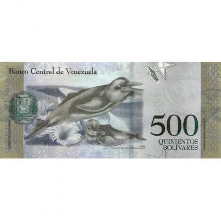 Венесуэла 500 боливаров 2016 год - Франсиско Миранда. Дельфины UNC