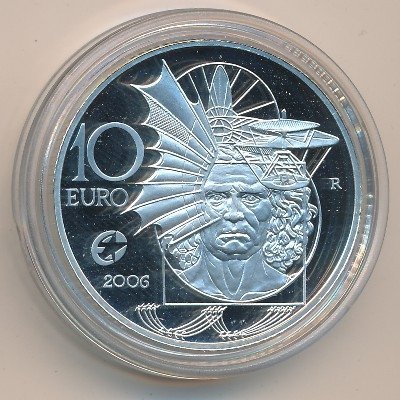 Италия 10 евро 2006 год - Леонардо да Винчи