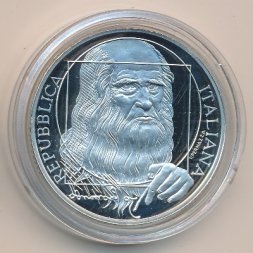 Италия 10 евро 2006 год - Леонардо да Винчи