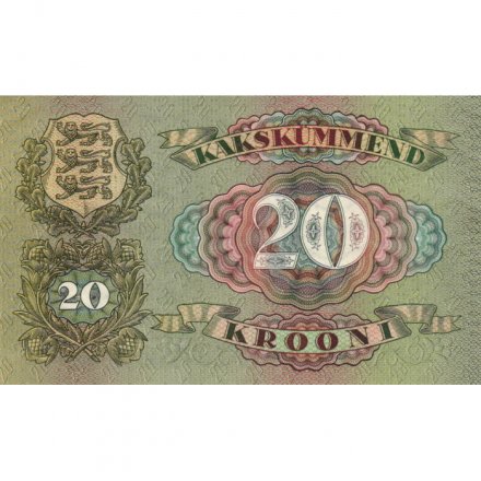 Эстония 20 крон 1932 год - aUNC