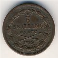 Швеция 1/6 скиллинга 1839 год