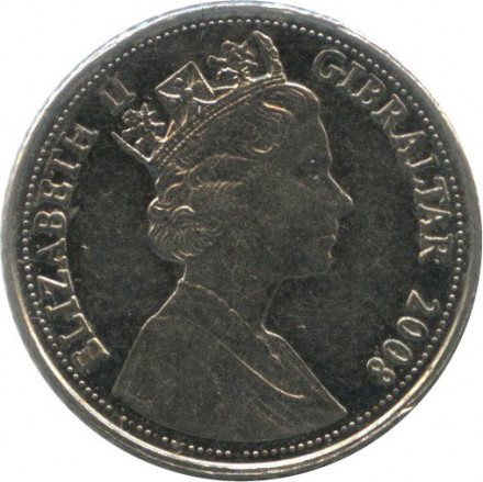 Гибралтар 5 пенсов 2008 год