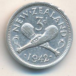 Новая Зеландия 3 пенса 1942 год