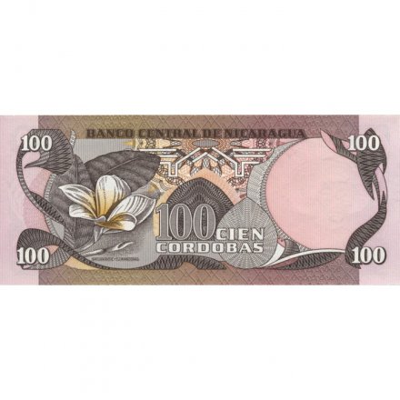 Никарагуа 100 кордоба 1984 год - Хосе Долорес Эстрада. Сакуанхоче UNC