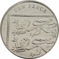 Великобритания 10 пенсов 2015 год (JC)