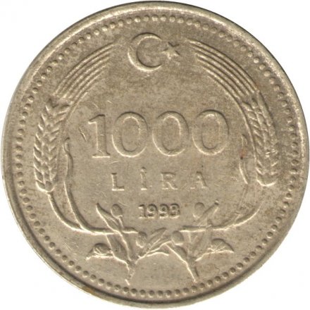 Турция 1000 лир 1993 год