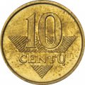 Литва 10 центов 2007 год