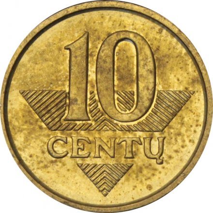 Литва 10 центов 2007 год