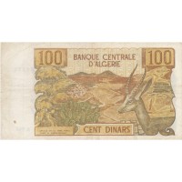 Алжир 100 динаров 1970 год - Газель VF