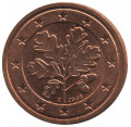 Германия 2 евроцента 2008 год (F)