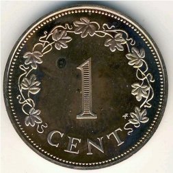 Мальта 1 цент 1976 год
