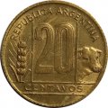 Аргентина 20 сентаво 1949 год