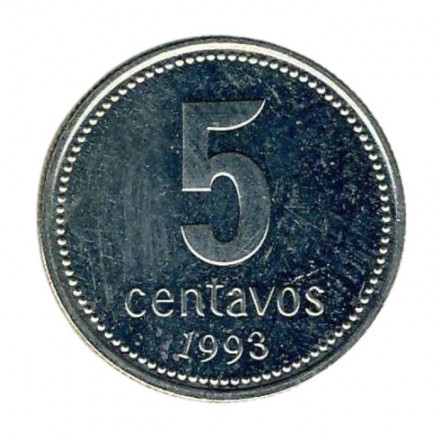 Аргентина 5 сентаво 1993 год