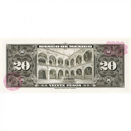 Мексика 20 песо 1965 год - UNC