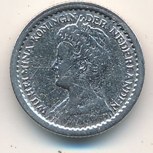 Нидерланды 10 центов 1916 год